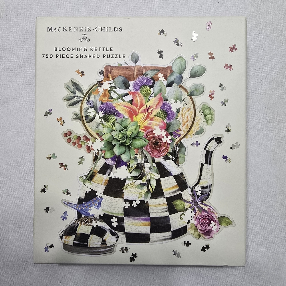 Mackenzie Childs Blooming Kettle 750 Piece Puzzle New Open Box
